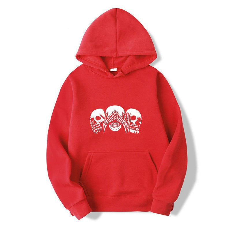 Dame hoodie med kunstnerisk hodeskalle-design Skjora