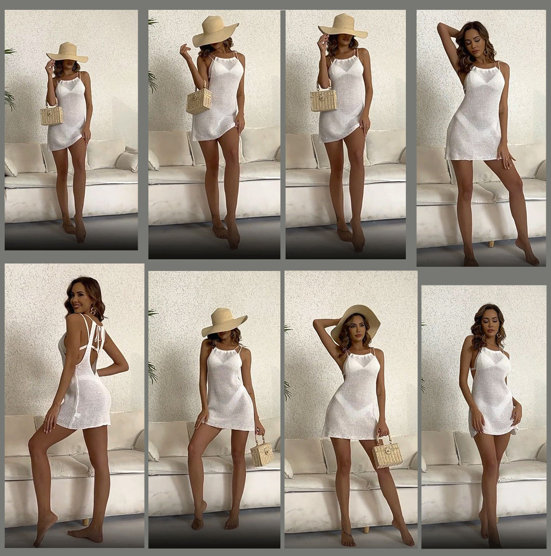 Dame hekledress i sporty elegant snitt Skjora