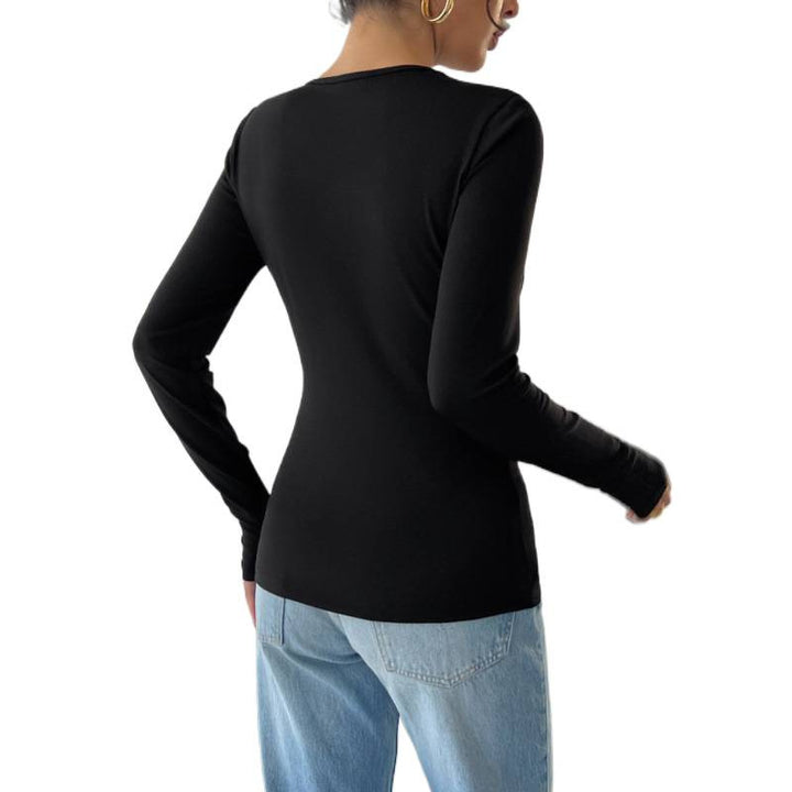 Damer Elegant Langermet Bodysuit med dekorative blomsterdetaljer Skjora