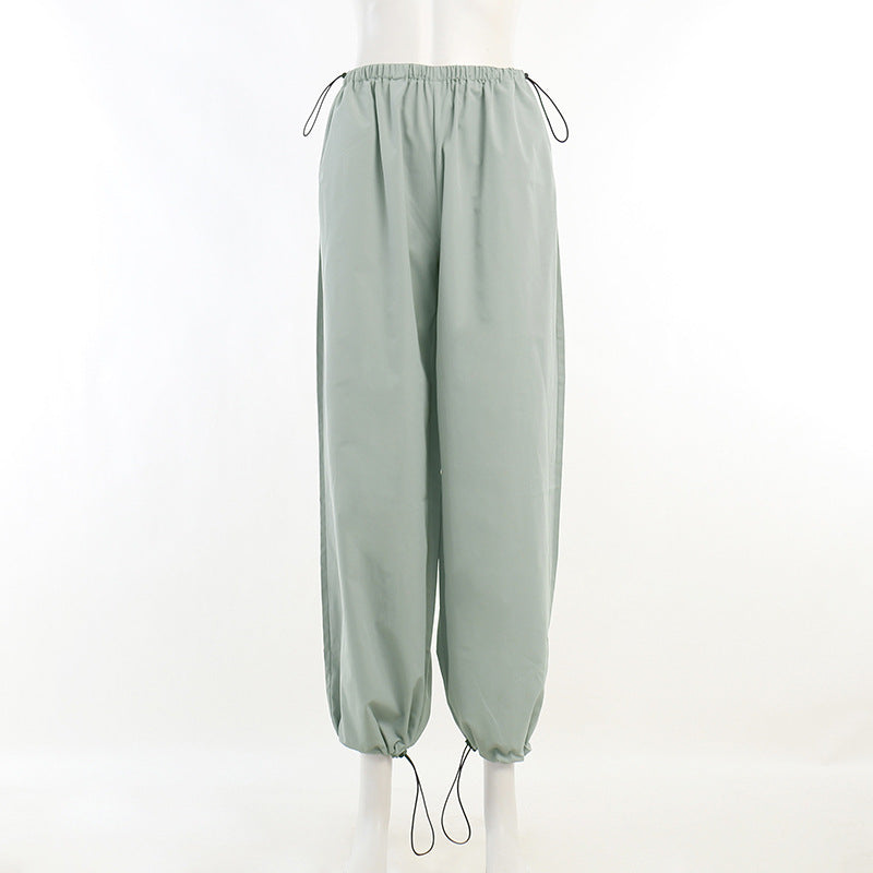 Dame casual fritid bukser med elastisk belte og bred passform Skjora