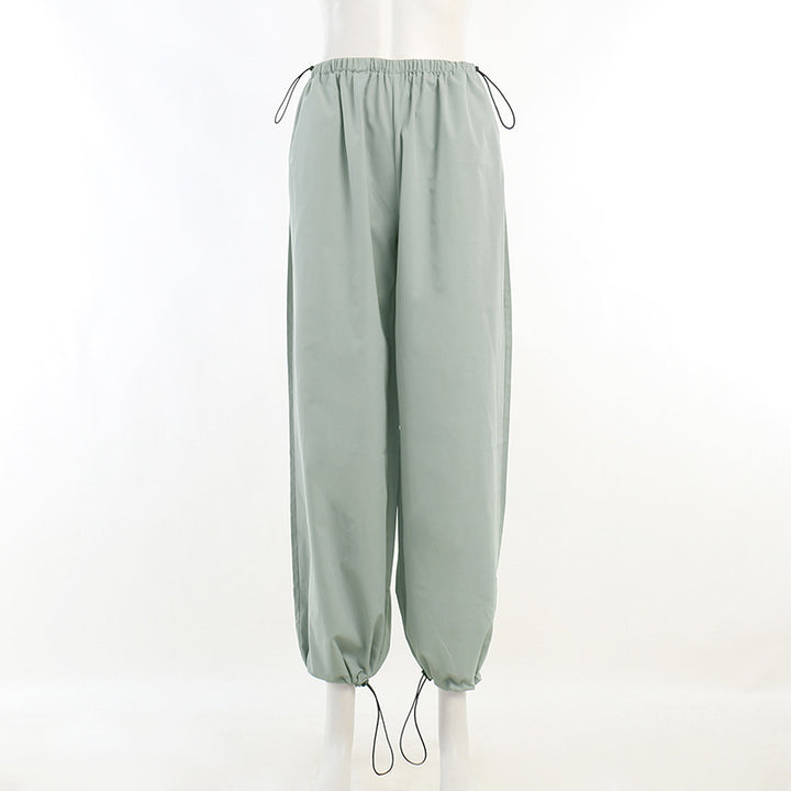 Dame casual fritid bukser med elastisk belte og bred passform Skjora