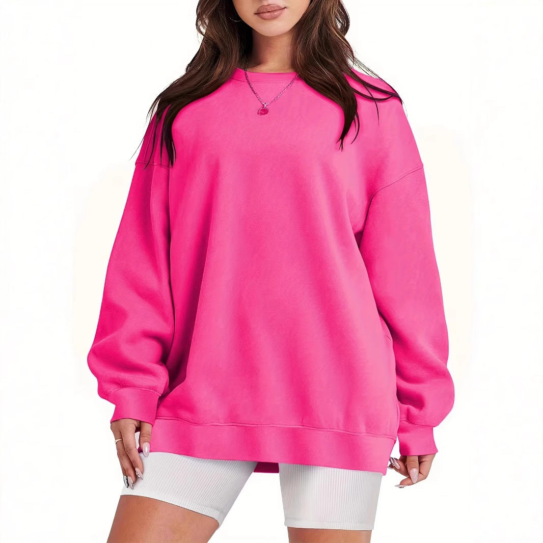 Kvinne sweatshirt med høy kvalitet bomullsblanding og avslappet design Skjora