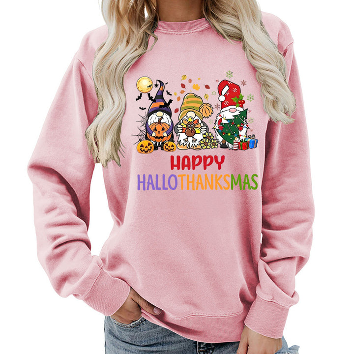 Dame sweatshirts med muntert feriedesign Skjora