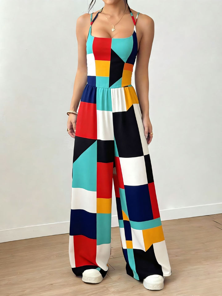 Dame Elegant Jumpsuit med vide ben og spaghetti-stropper Skjora