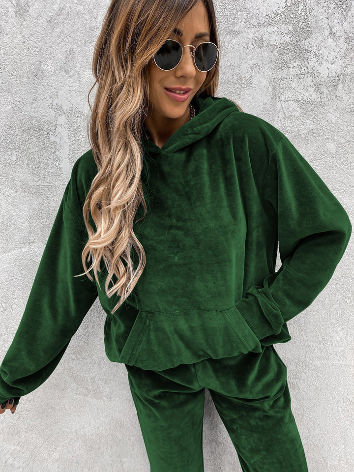 Dame koselig fleece hettegenser med avslappede detaljer Skjora