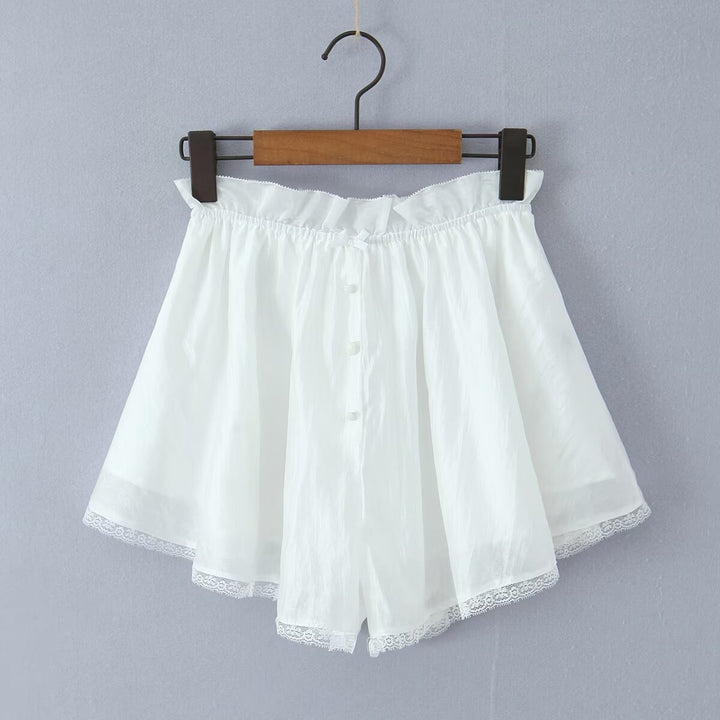 Damer luftig shorts med fine spissdetaljer Skjora