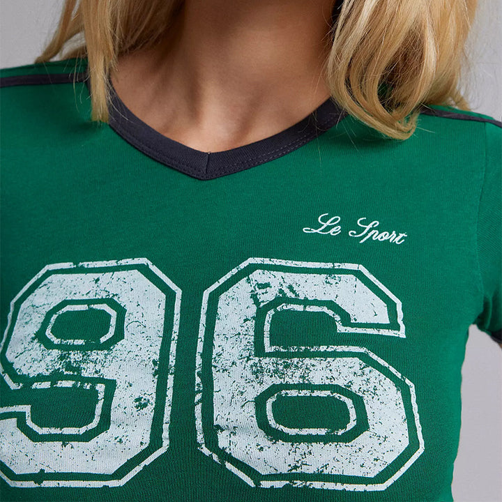 Damer sporty T-skjorte med avslappet London-print Skjora