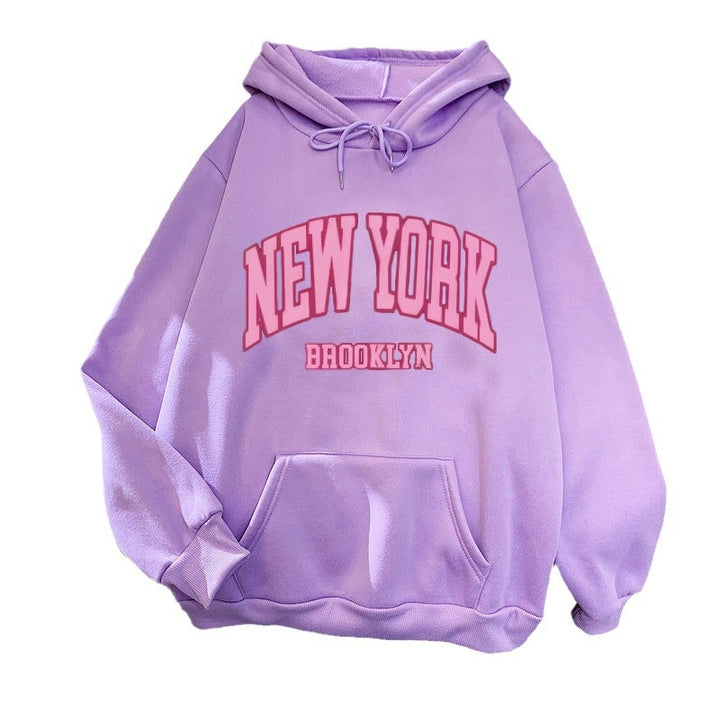 Damen Kapuzenpullover mit trendigem New York Brooklyn Druck Skjora