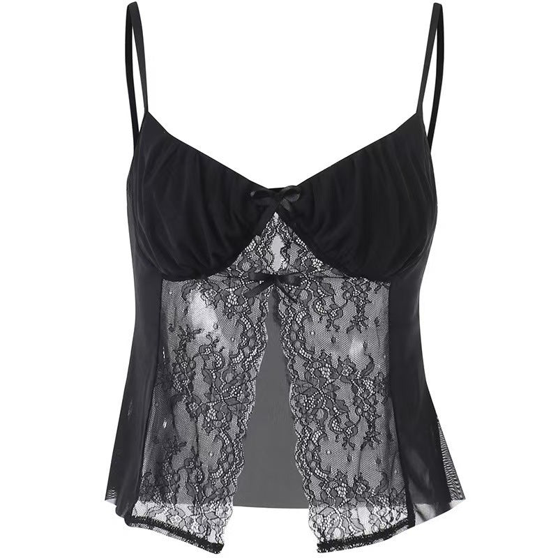 Damer Sexy Spiss-Crop-Top med raffinerte stropper og spennende design Skjora