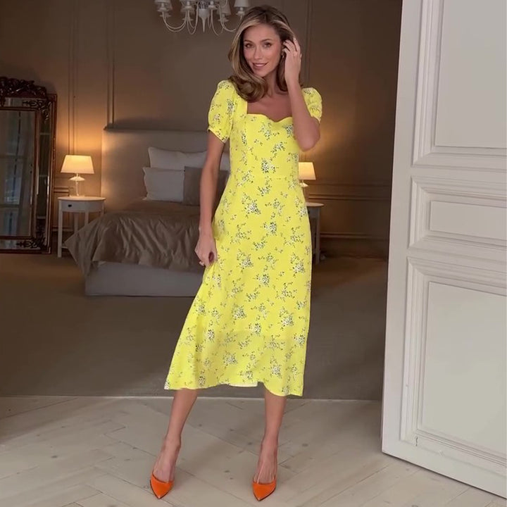 Dame sommerkjole med blomsterdesign Skjora