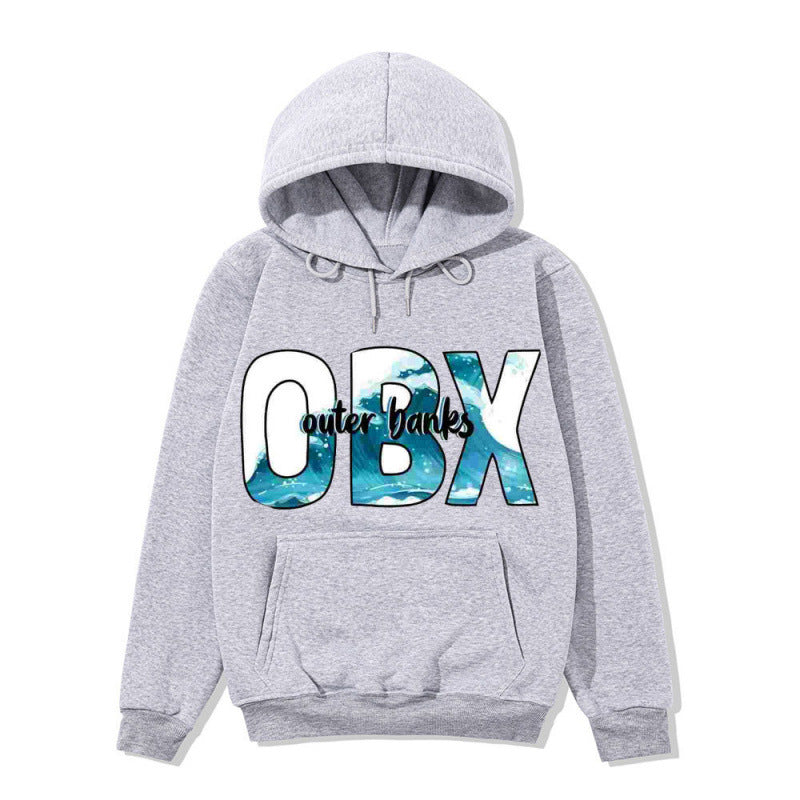 Women's Hooded Sweatshirt with Maritime Graphic Design Skjora