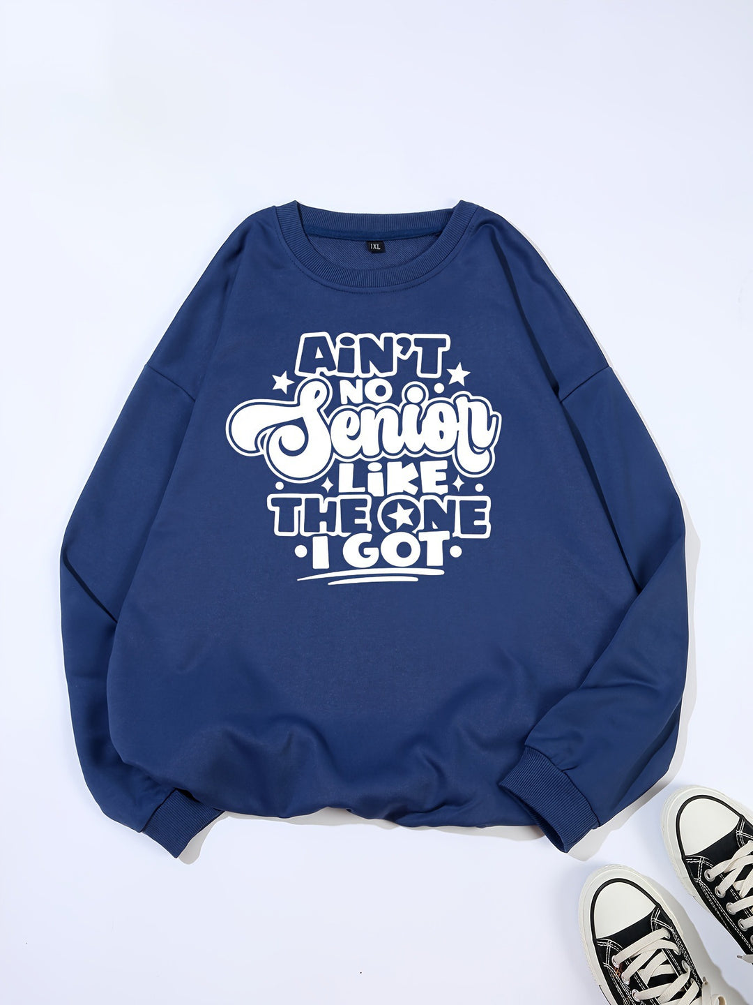 Dame sweatshirt med avslappet slogan design Skjora