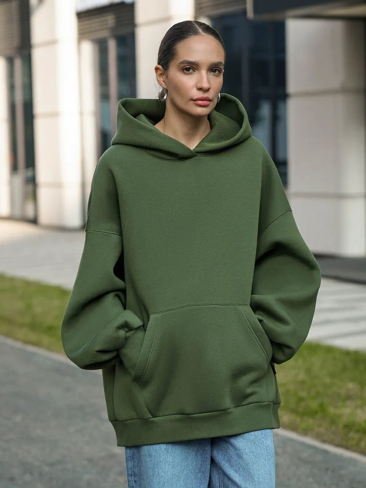 Dames oversized hoodie met volumineuze mouwen en geïntegreerde kangoeroezak Skjora