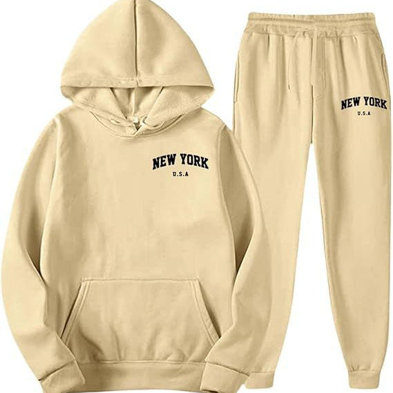 Women's Hooded Sweat Suit with high-quality material and modern lettering Skjora