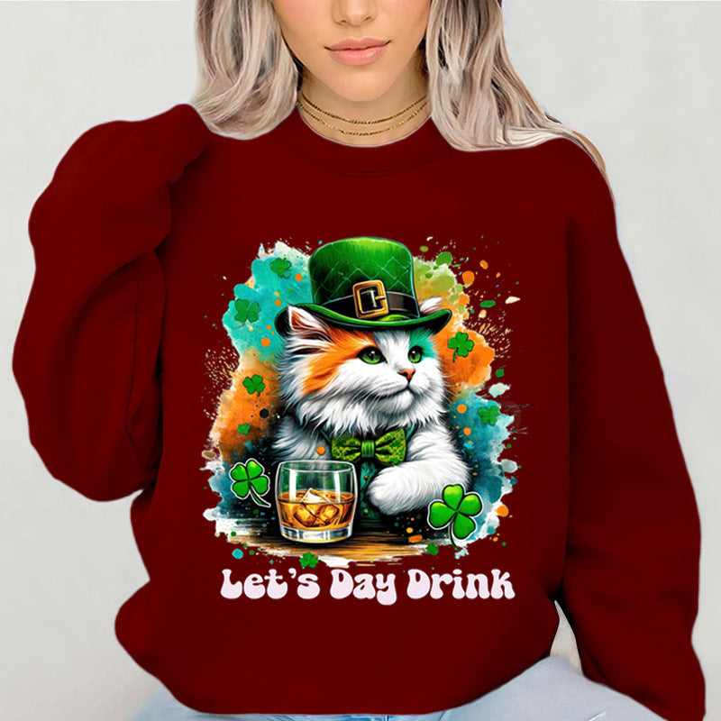Kvinnegenser med morsomt katte design og inspirerende tekst Skjora