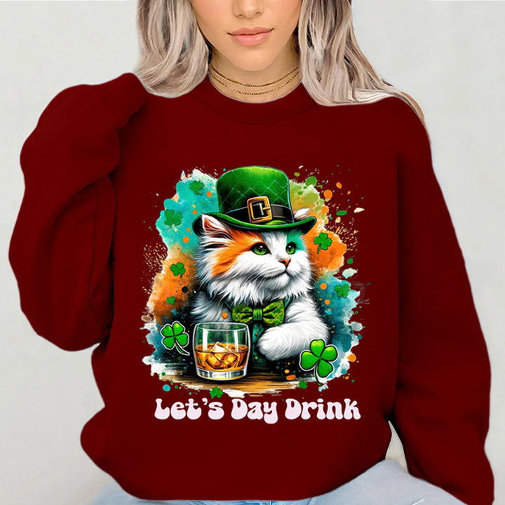 Kvinnegenser med morsomt katte design og inspirerende tekst Skjora
