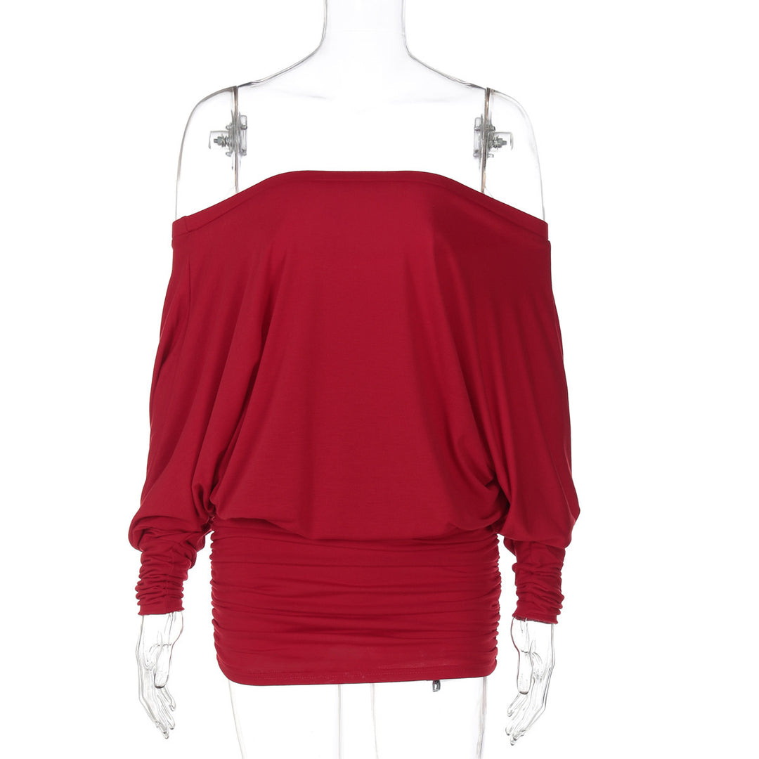 Dame off-shoulder minikjole med avslappet snitt og mykt materiale Skjora