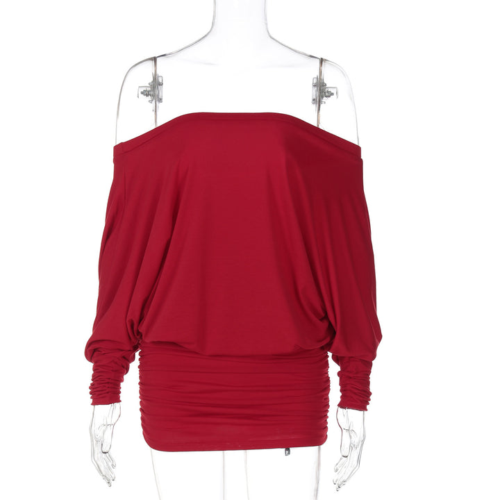 Dame off-shoulder minikjole med avslappet snitt og mykt materiale Skjora