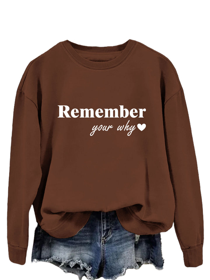 Kvinne sweatshirt med motiverende trykk og avslappet passform Skjora