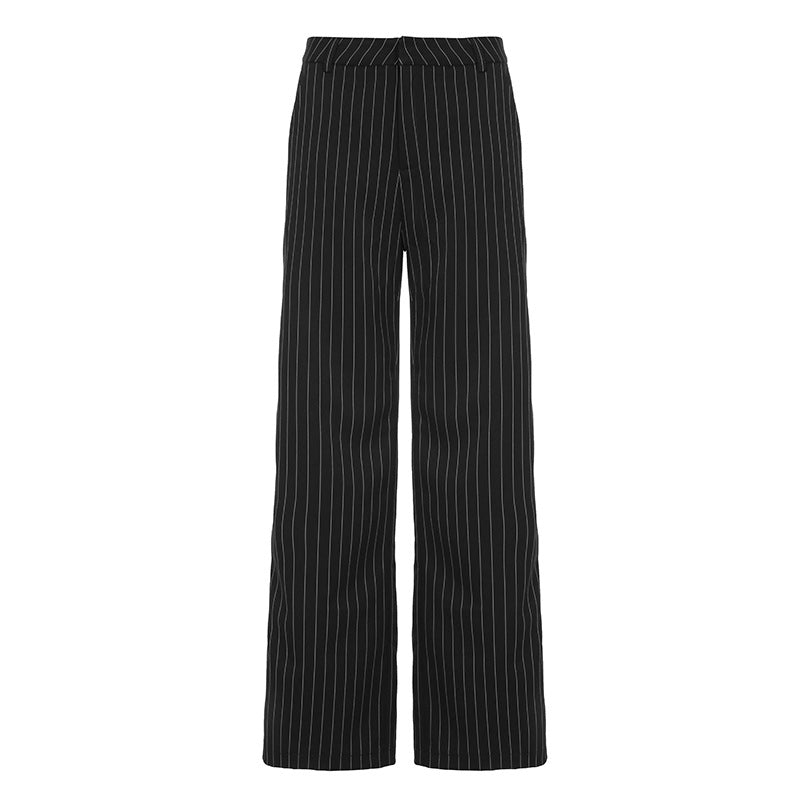 Damer utsvingt bustier-top med fine striper og knapper Skjora