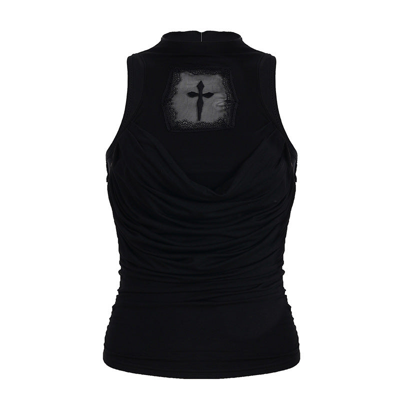 Damer elegant tanktop med leken ryggdetalj Skjora