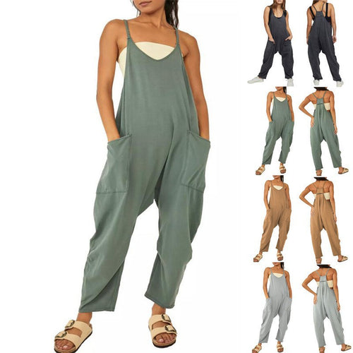 Dame jumpsuit med avslappet passform og praktiske lommer Skjora
