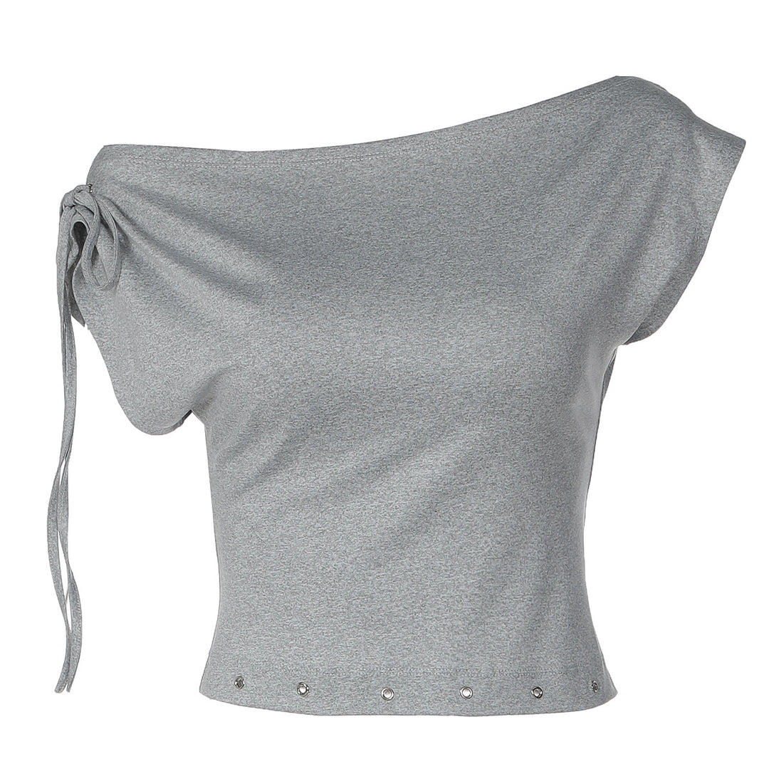 Dame trendy Crop-Top med off-shoulder design Skjora