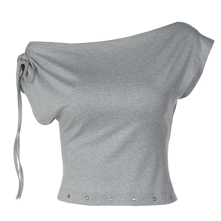 Dame trendy Crop-Top med off-shoulder design Skjora