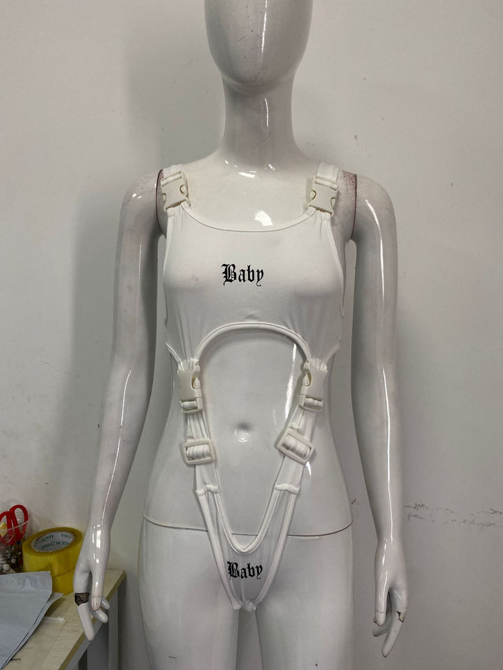 Dame innpakningsbody med unikt design og justerbare stropper Skjora
