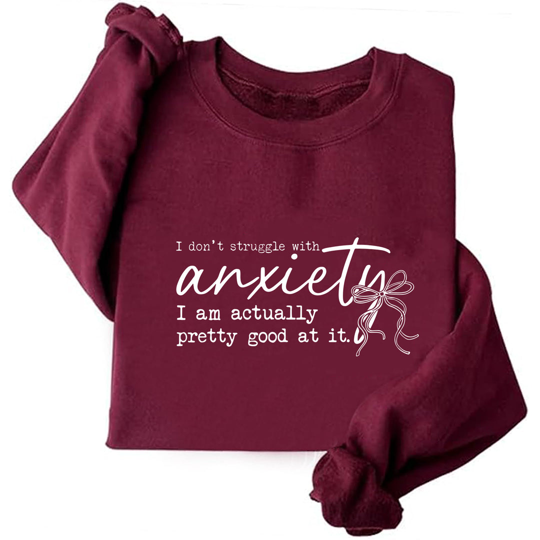 Dame sweatshirt med motiverende budskap og kreativt design Skjora