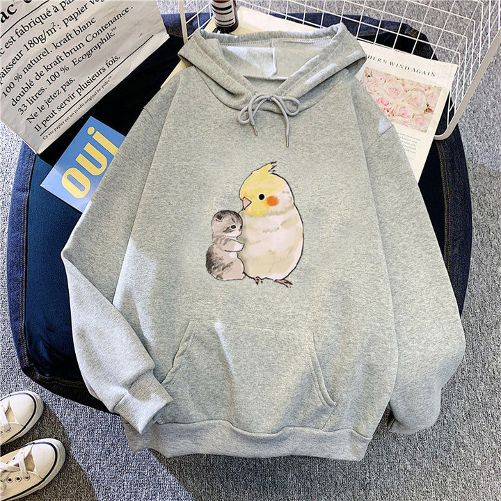 Damen Kapuzenpullover mit tierischem Motiv Skjora