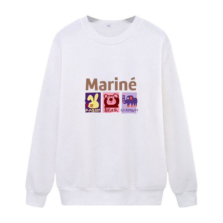 Dameen koselig sweatshirt med dyremotiver Skjora