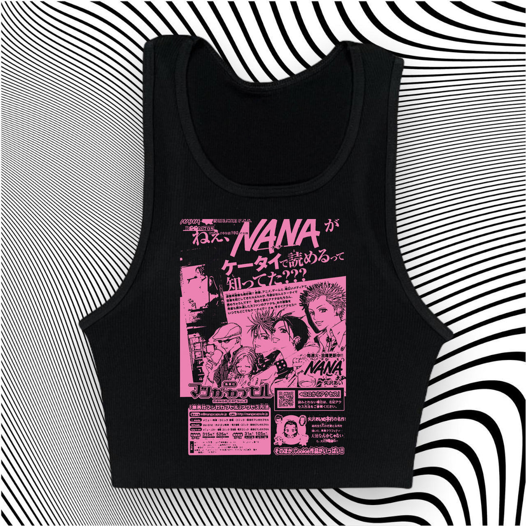 Damer Crop-Top med kreativ grafisk trykk Skjora