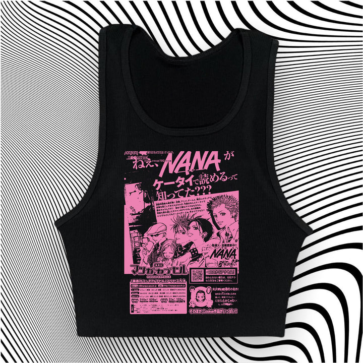 Damer Crop-Top med kreativ grafisk trykk Skjora