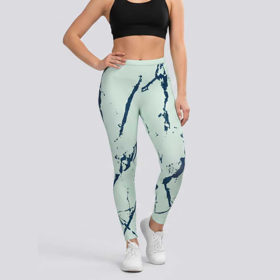 Damen Sportleggings mit stylischem Sternen-Design und hohem Bund Skjora