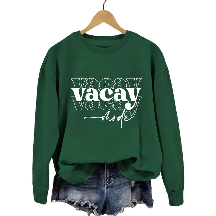 Kvinne sweatshirt med avslappet tekst og avslappet passform Skjora