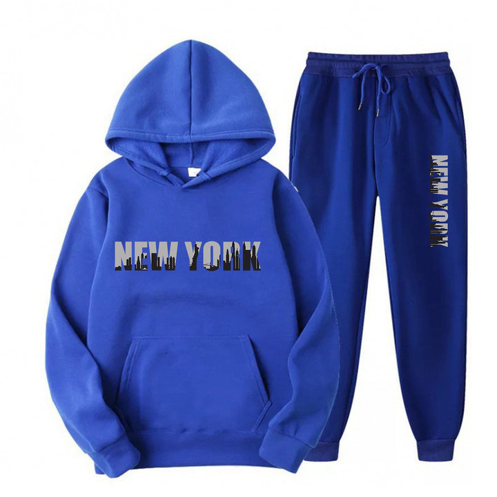 Kvinnelig sporty treningsdrakt med stilisert New York trykk Skjora