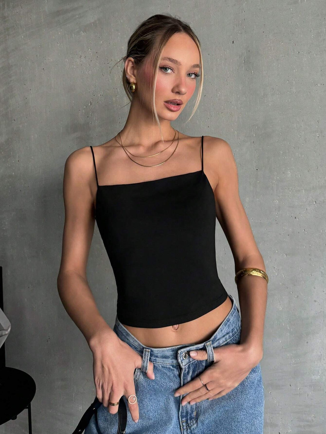 Dame ermeløs Crop-Top Skjora