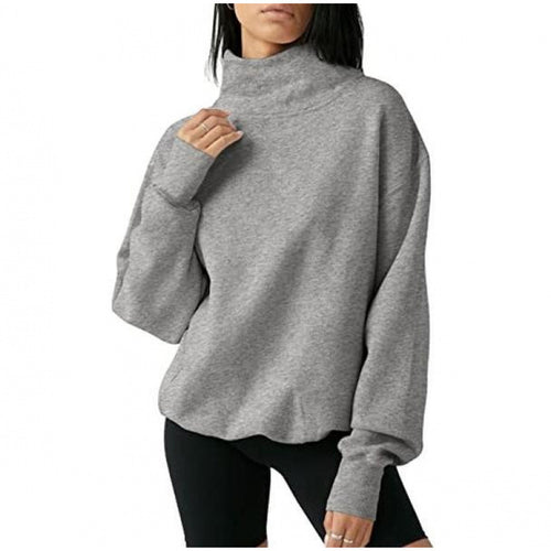 Kvinner Oversized Turtleneck Genser Skjora