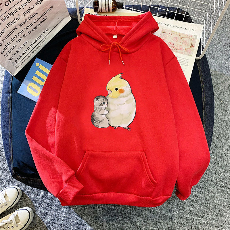 Damen Kapuzenpullover mit tierischem Motiv Skjora