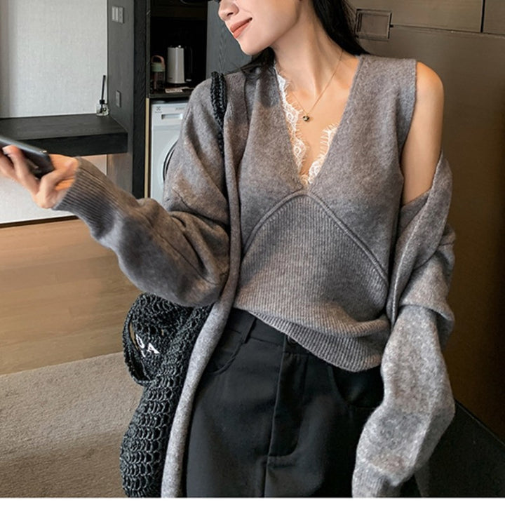Dame casual cardigan med en løs passform og komfortabelt materiale Skjora
