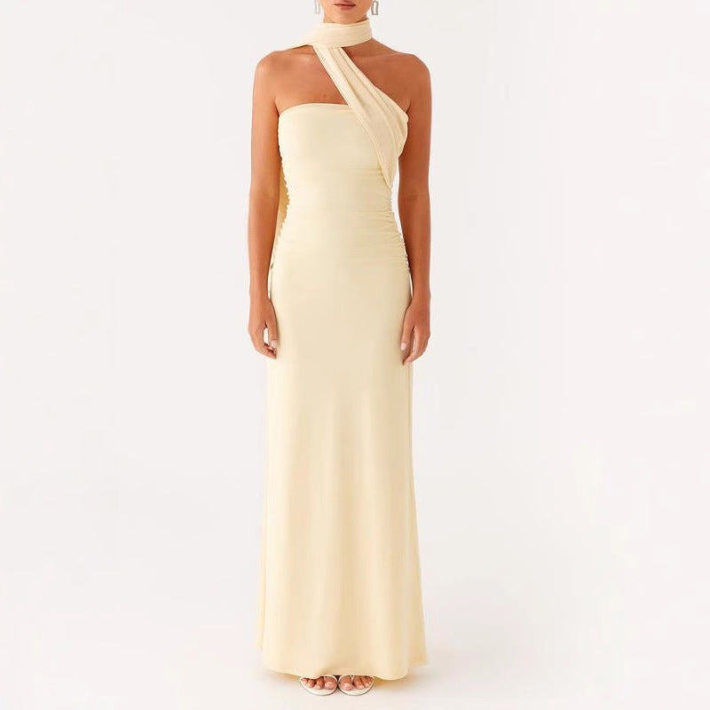 Women's Maxi Dress with Floral Design Skjora