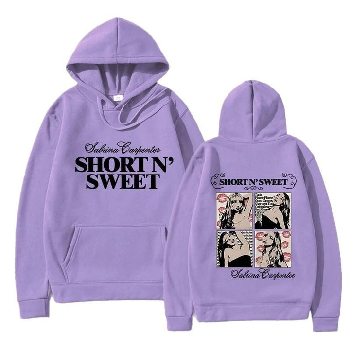Dame hoodie med kreativ tegneserie design og avslappet snitt Skjora
