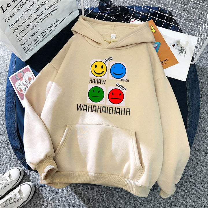 Kvinnehettegenser med livlig emoji-design Skjora