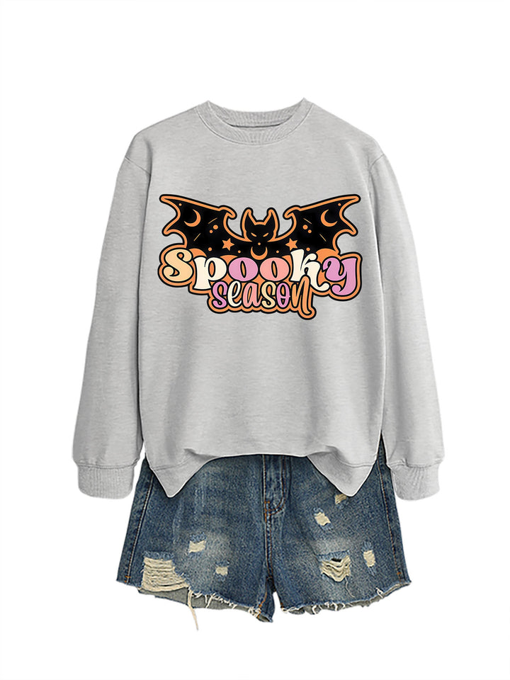Kvinne sweatshirt med kreativ Halloween-design Skjora