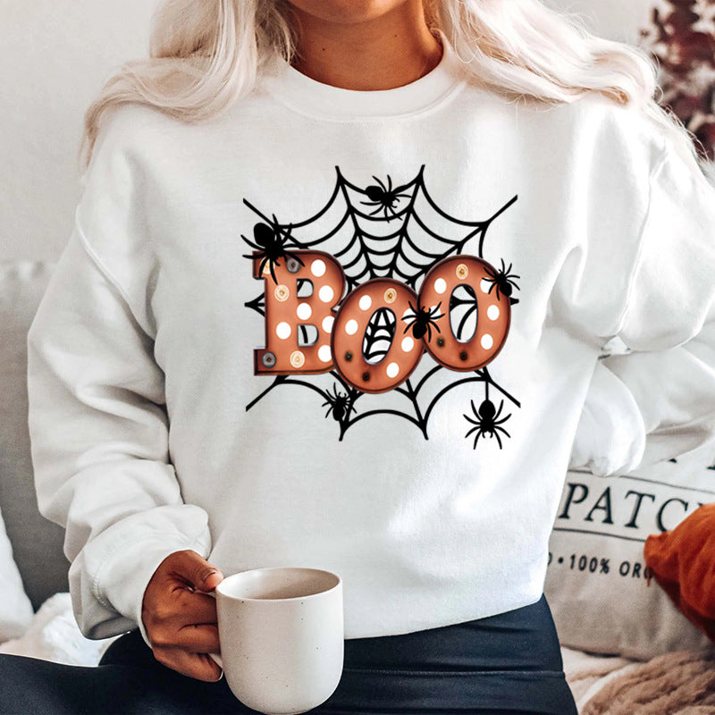 Damegenser med kreativ Halloween edderkoppnett-design Skjora