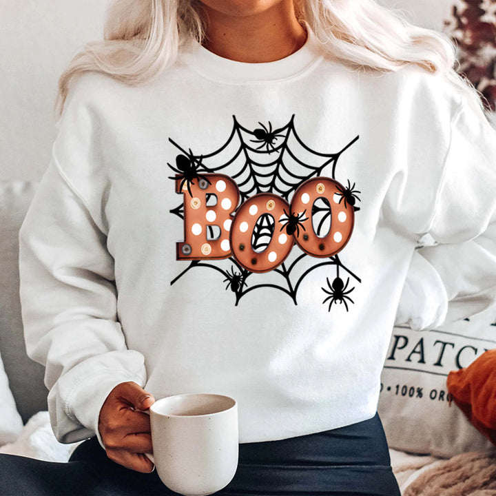 Damegenser med kreativ Halloween edderkoppnett-design Skjora