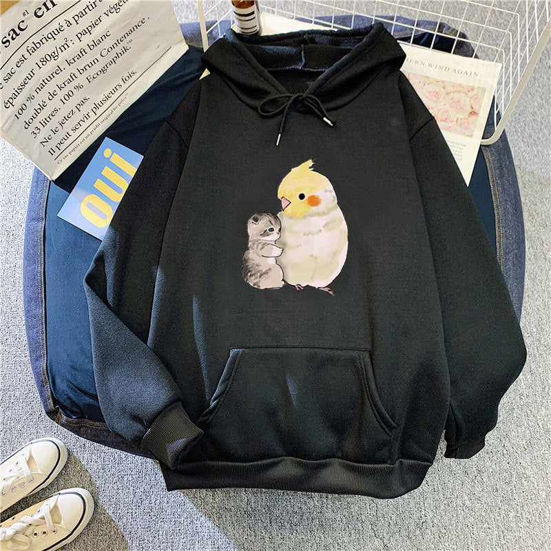 Damen Kapuzenpullover mit tierischem Motiv Skjora