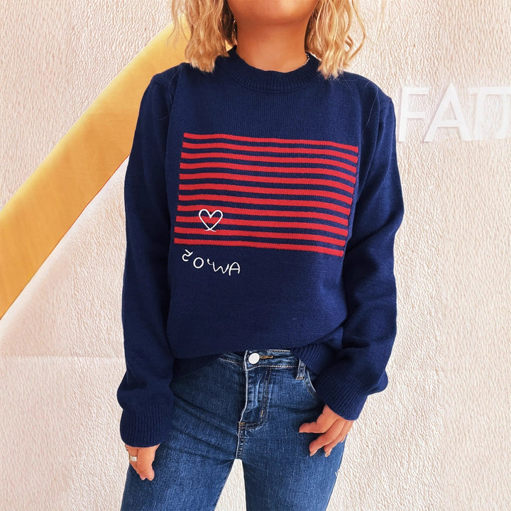 Dames koselig sweatshirt med grafisk trykk Skjora