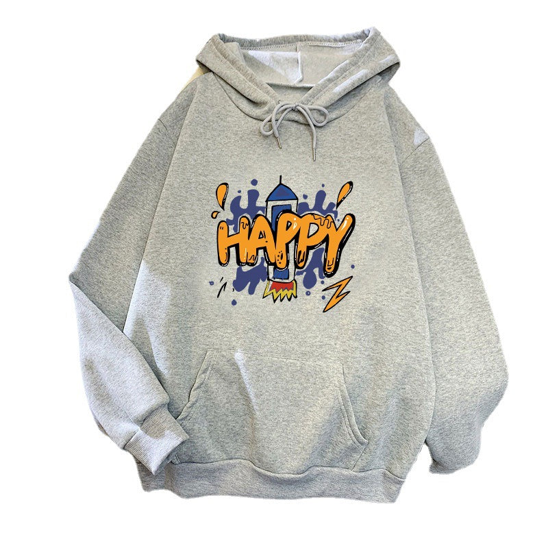 Ladies' Hoodie with Vibrant Graphic Design Skjora